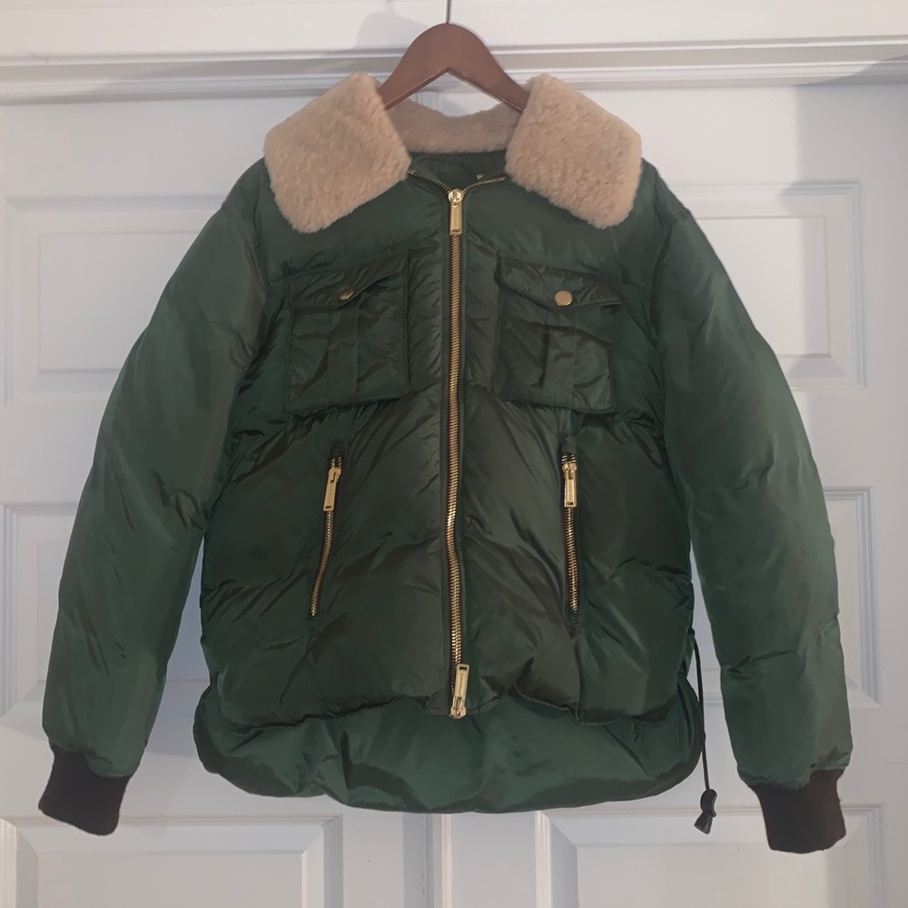 DSQAURED2 Green Russian Collar Down